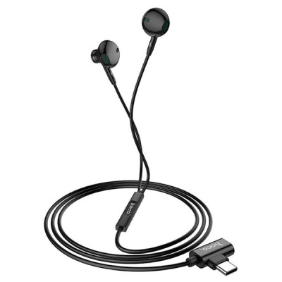 Провідні навушники-вкладиші Hoco L12 witch Type-C charging Black, чорний
