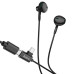 Провідні навушники-вкладиші Hoco L12 witch Type-C charging Black, чорний