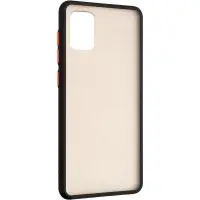 Накладка Gingle Matte Samsung A215 (A21) Черная/Красная