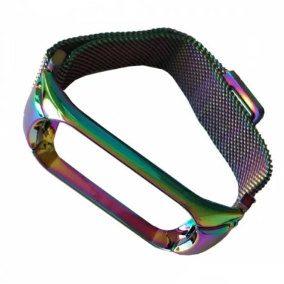 Ремешок Mi Band 3/4 Міланська петля Масляна Радуга
