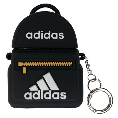 Чохол для AirPods 1/2 Brand Adidas Bag Чорний + кільце