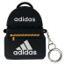 Чохол для навушників AirPods 1/2 Brand Adidas Bag Чорний + кільце