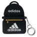 Чохол для AirPods 1/2 Brand Adidas Bag Чорний + кільце