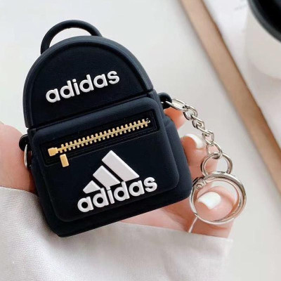 Чохол для AirPods 1/2 Brand Adidas Bag Чорний + кільце