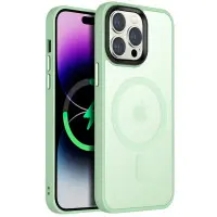 Чехол накладка Metal Buttons with MagSafe iPhone 14 Pro Max Мята