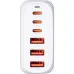 Мережевий зарядний пристрій Gelius Force GaN GP-HC063 100W 3PD+3USB White, Білий