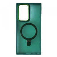 Чохол накладка Matte Ring MagSafe Samsung S23 Ultra (S918) Зелена Чохол накладка Matte Ring MagSafe Samsung S23 Ultra (S918) Зелена