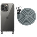 Чехол Накладка Transparent with Straps iPhone 15 Pro Темно-серая (Fog)