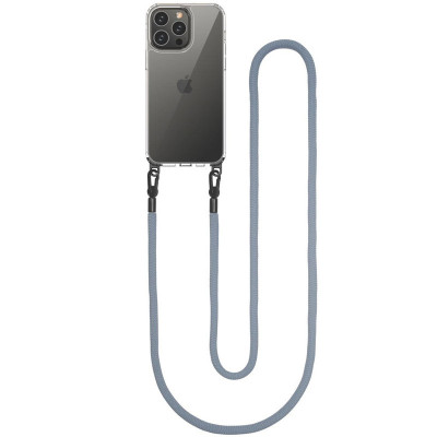 Чехол Накладка Transparent with Straps iPhone 15 Pro Темно-серая (Fog)