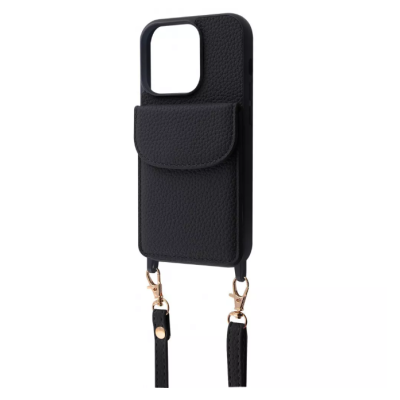 Чохол накладка WAVE Leather Pocket iPhone 13 Чорна