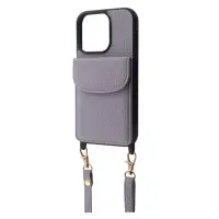 Чохол накладка WAVE Leather Pocket iPhone 13 Світло-фіолетова