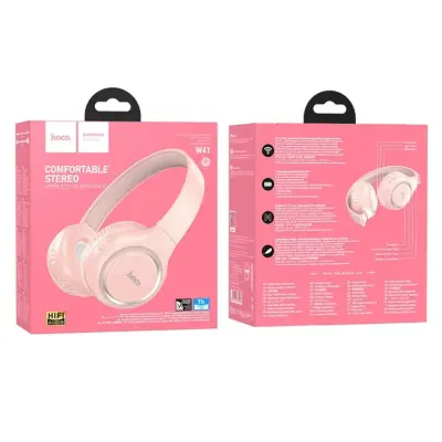 Безпровідні навушники Bluetooth Hoco W41 Pink, рожевий Безпровідні навушники Bluetooth Hoco W41 Pink, рожевий