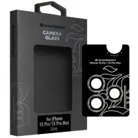 Захисне скло на камеру ArmorStandart Black Icon  iPhone 15 Pro/15 Pro Max Срібний Титан