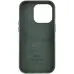 Чехол накладка Leather Case with MagSafe iPhone 13 Pro Зеленая/Shirt Green (AA+)