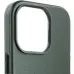 Чехол накладка Leather Case with MagSafe iPhone 13 Pro Зеленая/Shirt Green (AA+)