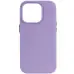 Чохол накладка Leather Case with MagSafe iPhone 14 Pro Max Бузкова/ Elegant (AA+)