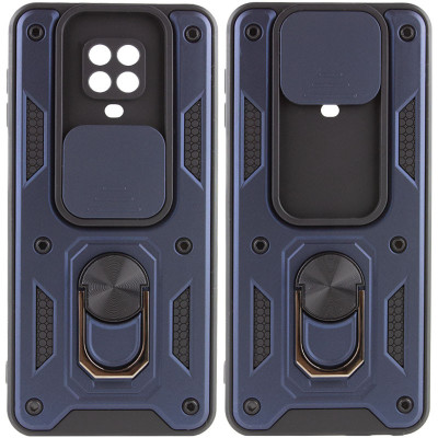 Чохол накладка Serge Ring Camshield Xiaomi Redmi Note 9s/ note 9 pro Синя