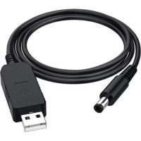 Кабель для роутеру USB DC 5.5*2.1 12V 0.8 м Black, Чорний