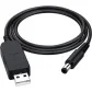 Кабель для роутеру USB DC 5.5*2.1 12V 0.8 м Black, Чорний