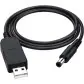 Кабель для роутеру USB DC 5.5*2.1 12V 0.8 м Black, Чорний