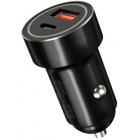 Автомобильное зарядное устройство XO CC32 PD(USB+USB-C) (20W) + Кабель Type-C Black, Чёрный Автомобильное зарядное устройство XO CC32 PD(USB+USB-C) (20W) + Кабель Type-C Black, Чёрный