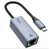 Кабель Hoco UA37 Type-C ethernet adapter Срібний