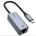 Кабель Hoco UA37 Type-C ethernet adapter Серебряный