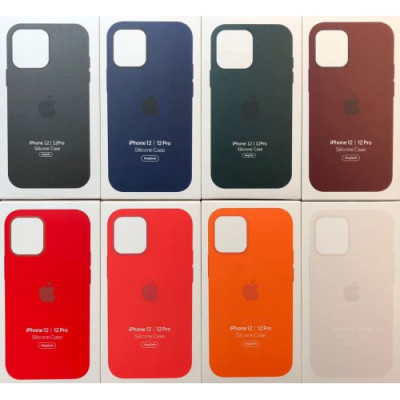 Чехол накладка HC Magsafe iPhone 12/12 Pro Красная/ Purplish Red