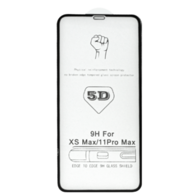 Защитное стекло Kit 5D iPhone XS Max/11 Pro Max Чёрное