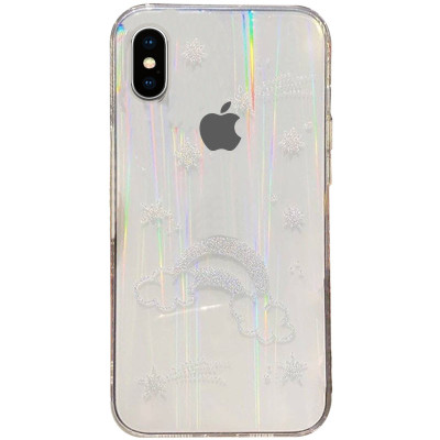 Чохол накладка Aurora Space iPhone X Веселка