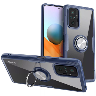 Накладка Deen CrystalRing Xiaomi Redmi Note 10/Note 10s Синяя