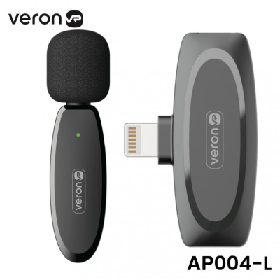 Бездротовий петличний мікрофон Veron Lightning AP004-L Black, Чорний