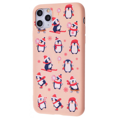 Чохол накладка WAVE Fancy iPhone 12 Pro Пінгвіни/Рожевий Пісок