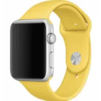 Ремешок Apple Watch 42мм Силикон 3ед. Желтый-Неон