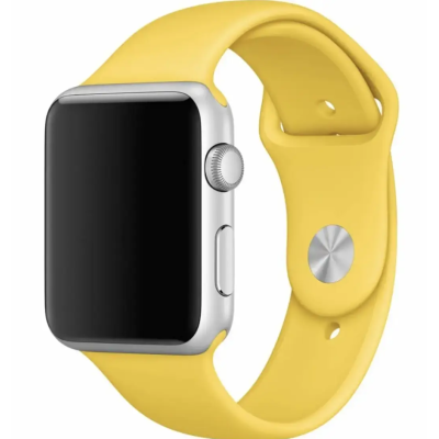 Ремешок Apple Watch 42мм Силикон 3ед. Желтый-Неон