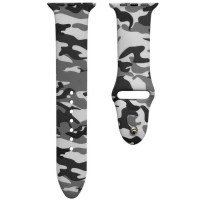 Ремінець Apple Watch 38мм Принт Силікон Сірий-Камуфляж Ремінець Apple Watch 38мм Принт Силікон Сірий-Камуфляж