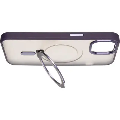 Чехол накладка Bumper Magsafe Stand iPhone 14 Pro Max Фиолетовая