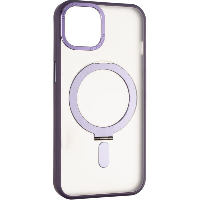 Чехол накладка Bumper Magsafe Stand iPhone 14 Pro Max Фиолетовая