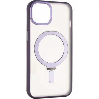 Чехол накладка Bumper Magsafe Stand iPhone 14 Pro Max Фиолетовая
