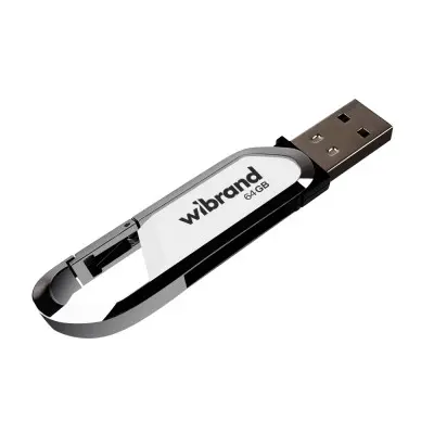 Флеш память USB 64Gb Wibrand Aligator USB 2.0 Белая