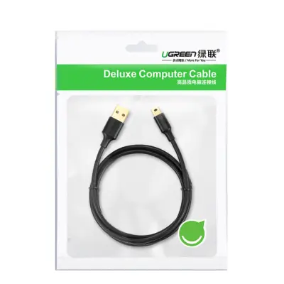 Кабель Ugreen US103 USB2.0 Male to Mini 5 Pin Male 2м Чорний
