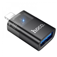 Перехідник адаптер OTG Hoco UA36 USB to Lighting Чорний Перехідник адаптер OTG Hoco UA36 USB to Lighting Чорний
