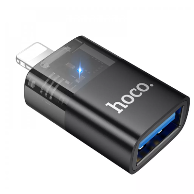 Перехідник адаптер OTG Hoco UA36 USB to Lighting Чорний