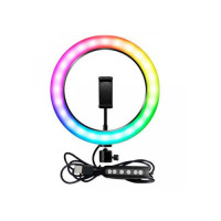Кільцева лампа для селфі (MJ-26) 26см RGB (6 colors)