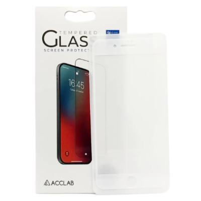 Защитное стекло Acclab 3D iPhone 7+/8+ Белое
