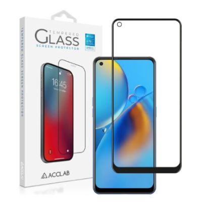 Защитное стекло Acclab 3D OPPO A74 Чёрное