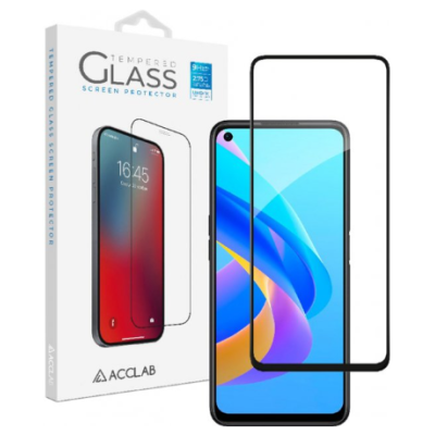 Защитное стекло Acclab 3D OPPO A76 Чёрное