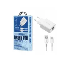 Сетевое зарядное устройство Remax PD-A22 2USB 2.1A Type-C White, Белый Сетевое зарядное устройство Remax PD-A22 2USB 2.1A Type-C White, Белый