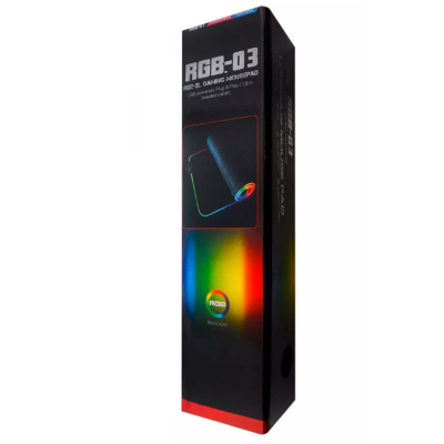 Килимок для миші RGB-03 (400x900) Black, Чорний