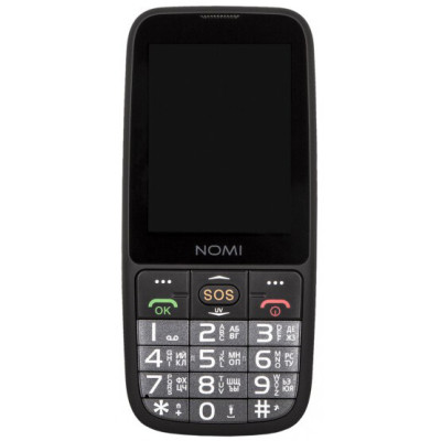 Кнопковий телефон Nomi i281 Black, чорний
